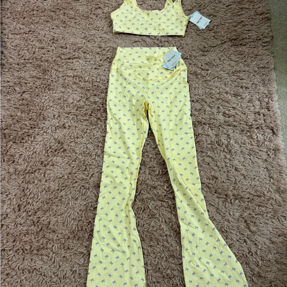 Yellow Bow Two-Piece Set